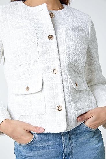 Cropped Boucle Jacket